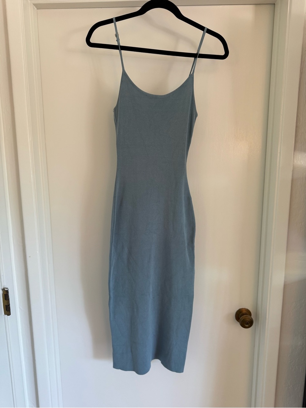 Hera Collection Dusty Blue Slip Midi Dress